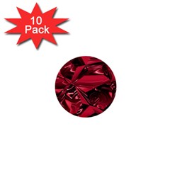 Candy Apple Crimson Red 1  Mini Buttons (10 Pack)  by SpinnyChairDesigns