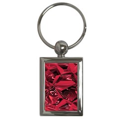 Candy Apple Crimson Red Key Chain (rectangle) by SpinnyChairDesigns