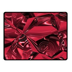 Candy Apple Crimson Red Fleece Blanket (small)