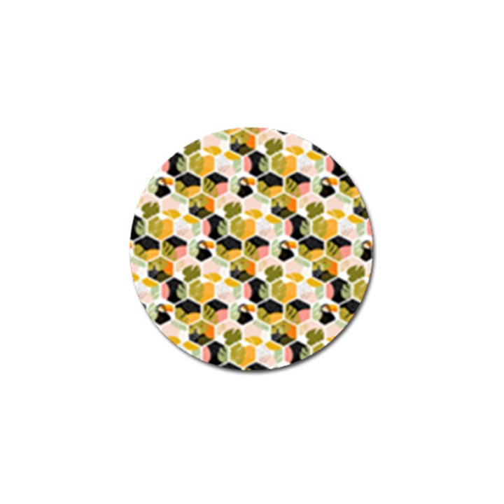 Hexagon Tropical Pattern Golf Ball Marker (4 pack)