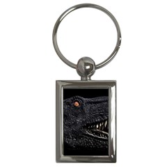 Trex Dinosaur Head Dark Poster Key Chain (rectangle) by dflcprintsclothing