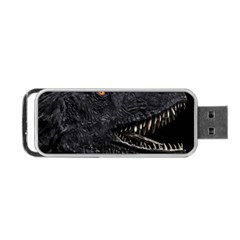 Trex Dinosaur Head Dark Poster Portable Usb Flash (two Sides) by dflcprintsclothing