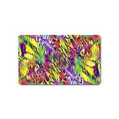 Colorful Jungle Pattern Magnet (name Card) by SpinnyChairDesigns