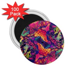 Colorful Boho Abstract Art 2 25  Magnets (100 Pack)  by SpinnyChairDesigns