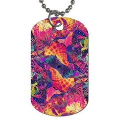 Colorful Boho Abstract Art Dog Tag (one Side) by SpinnyChairDesigns