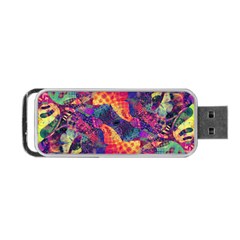 Colorful Boho Abstract Art Portable Usb Flash (one Side) by SpinnyChairDesigns