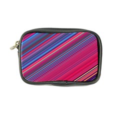 Boho Pink Blue Stripes Coin Purse by SpinnyChairDesigns