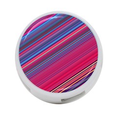 Boho Pink Blue Stripes 4-port Usb Hub (one Side) by SpinnyChairDesigns