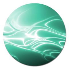 Biscay Green Glow Magnet 5  (round) by SpinnyChairDesigns