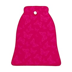 Magenta Pink Butterflies Pattern Ornament (bell)