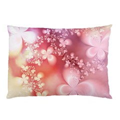 Boho Pastel Pink Floral Print Pillow Case (two Sides) by SpinnyChairDesigns