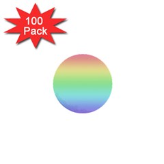 Pastel Rainbow Ombre 1  Mini Buttons (100 Pack)  by SpinnyChairDesigns