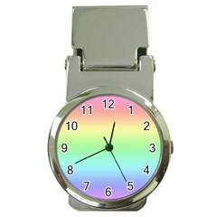 Pastel Rainbow Ombre Money Clip Watches by SpinnyChairDesigns
