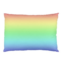 Pastel Rainbow Ombre Pillow Case by SpinnyChairDesigns