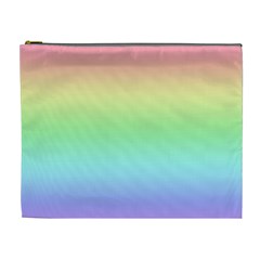 Pastel Rainbow Ombre Cosmetic Bag (xl) by SpinnyChairDesigns