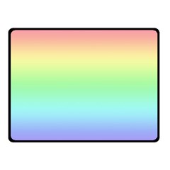 Pastel Rainbow Ombre Double Sided Fleece Blanket (small)  by SpinnyChairDesigns