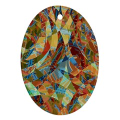 Boho Colorful Mosaic Ornament (oval) by SpinnyChairDesigns