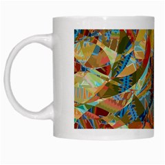 Boho Colorful Mosaic White Mugs by SpinnyChairDesigns