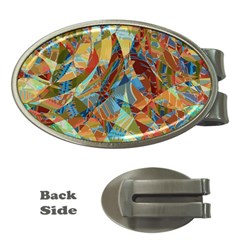 Boho Colorful Mosaic Money Clips (oval)  by SpinnyChairDesigns