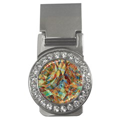 Boho Colorful Mosaic Money Clips (cz)  by SpinnyChairDesigns