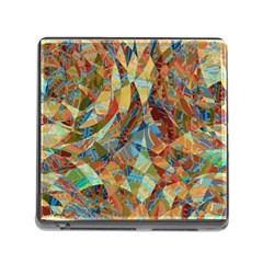 Boho Colorful Mosaic Memory Card Reader (square 5 Slot) by SpinnyChairDesigns