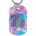 Boho Patchwork Dog Tag (Two Sides) Front