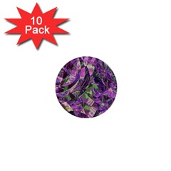 Boho Violet Mosaic 1  Mini Buttons (10 Pack)  by SpinnyChairDesigns