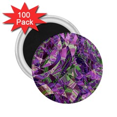 Boho Violet Mosaic 2 25  Magnets (100 Pack)  by SpinnyChairDesigns