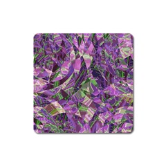 Boho Violet Mosaic Square Magnet by SpinnyChairDesigns