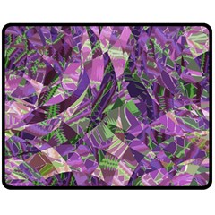 Boho Violet Mosaic Fleece Blanket (medium)  by SpinnyChairDesigns