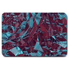 Boho Teal Wine Mosaic Large Doormat  by SpinnyChairDesigns