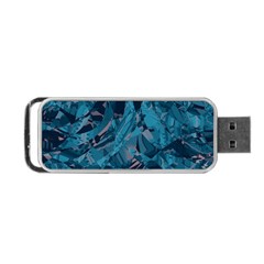 Boho Cerulean Blue Mosaic Portable USB Flash (One Side)