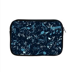 Prussian Blue Music Notes Apple Macbook Pro 15  Zipper Case by SpinnyChairDesigns