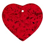 Scarlet Red Music Notes Ornament (Heart) Front