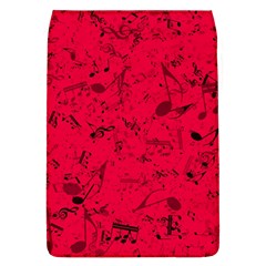 Scarlet Red Music Notes Removable Flap Cover (l)