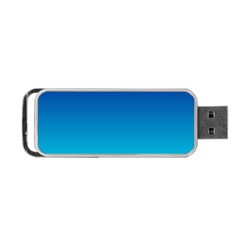 Aqua Blue And Indigo Ombre Portable Usb Flash (one Side) by SpinnyChairDesigns