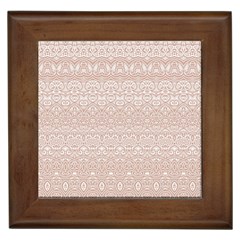 Boho Tan Lace Framed Tile by SpinnyChairDesigns