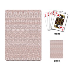 Boho Tan Lace Playing Cards Single Design (rectangle) by SpinnyChairDesigns