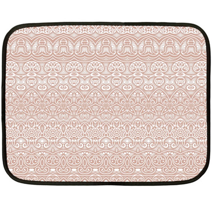 Boho Tan Lace Fleece Blanket (Mini)