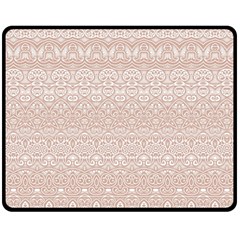 Boho Tan Lace Double Sided Fleece Blanket (medium)  by SpinnyChairDesigns