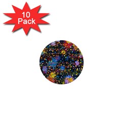 Abstract Paint Splatters 1  Mini Buttons (10 Pack) 