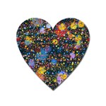 Abstract Paint Splatters Heart Magnet Front