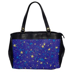 Starry Night Purple Oversize Office Handbag by SpinnyChairDesigns