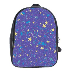 Starry Night Purple School Bag (xl) by SpinnyChairDesigns
