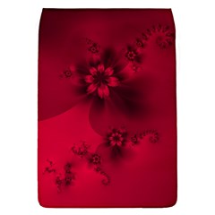 Scarlet Red Floral Print Removable Flap Cover (l) by SpinnyChairDesigns