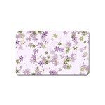 Purple Wildflower Print Magnet (Name Card) Front