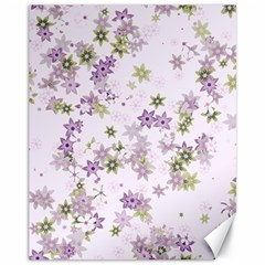 Purple Wildflower Print Canvas 11  X 14  by SpinnyChairDesigns