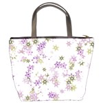 Purple Wildflower Print Bucket Bag Back