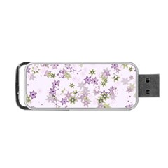 Purple Wildflower Print Portable Usb Flash (two Sides) by SpinnyChairDesigns