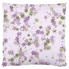 Purple Wildflower Print Standard Flano Cushion Case (one Side) by SpinnyChairDesigns